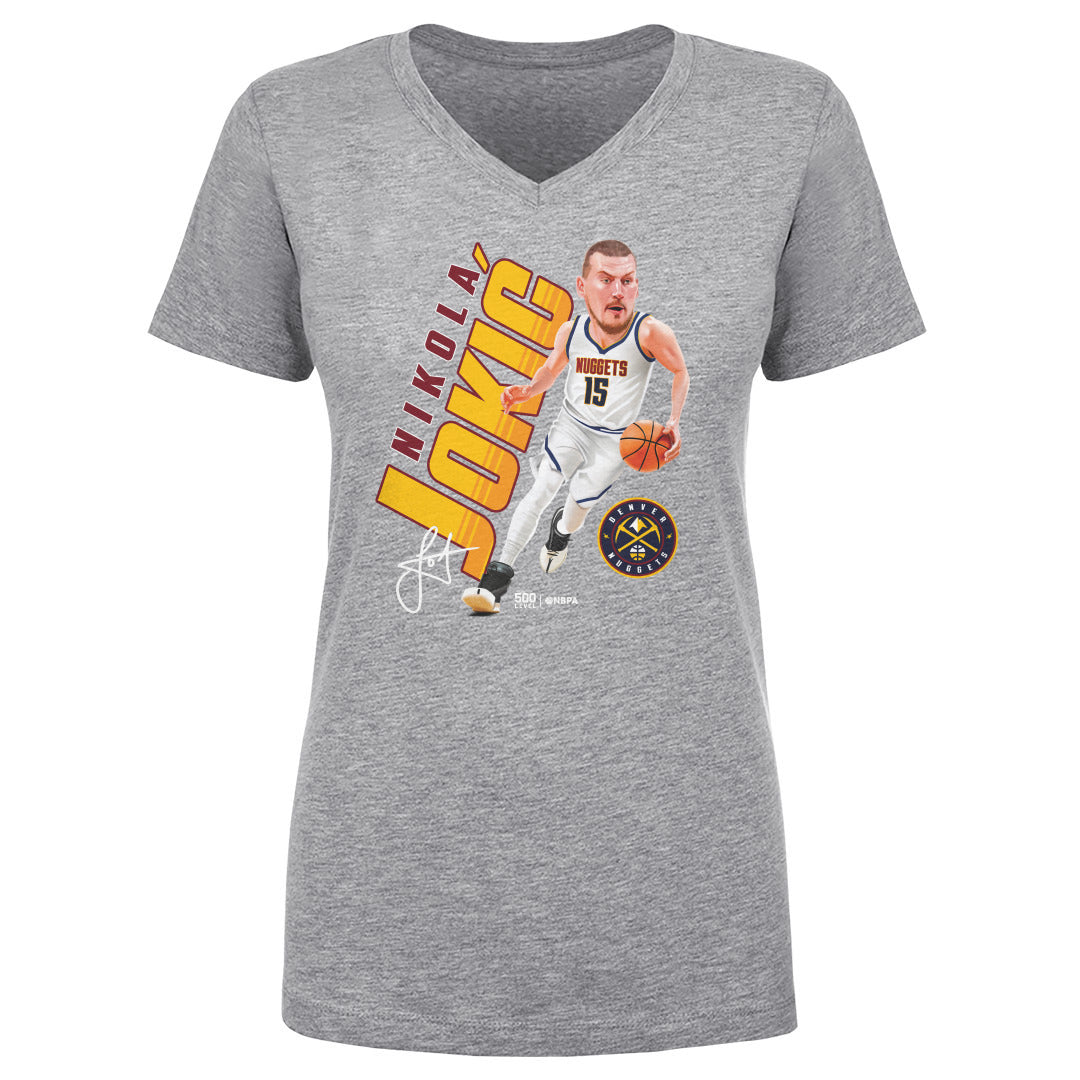 Nikola Jokic Denver Nuggets Caricature WHT