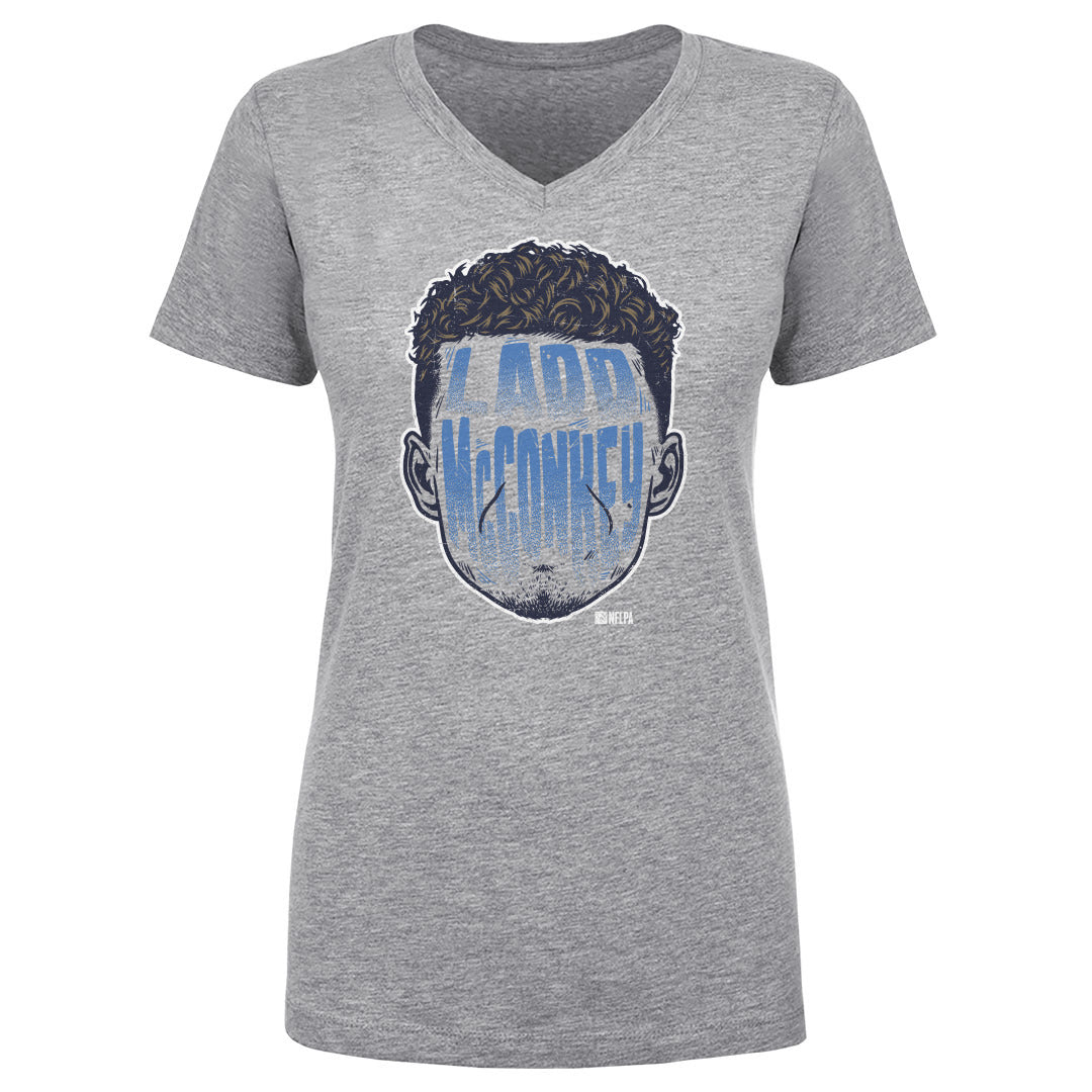 Ladd McConkey Los Angeles C Player Silhouette WHT