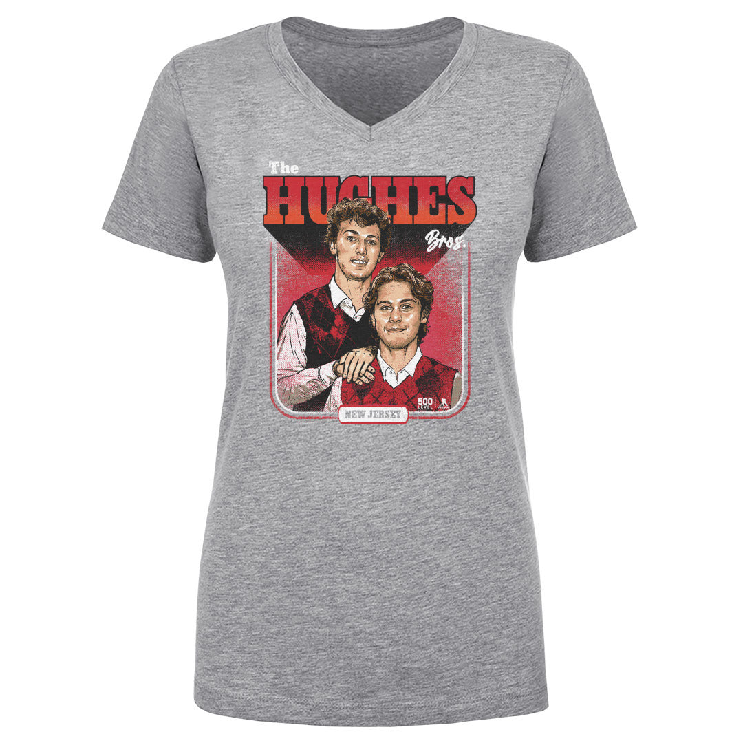 Luke Hughes & Jack Hughes New Jersey Step Brothers WHT