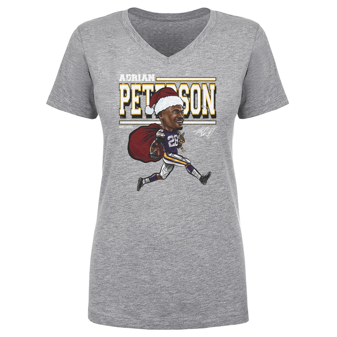 Adrian Peterson Minnesota Cartoon Santa Hat WHT