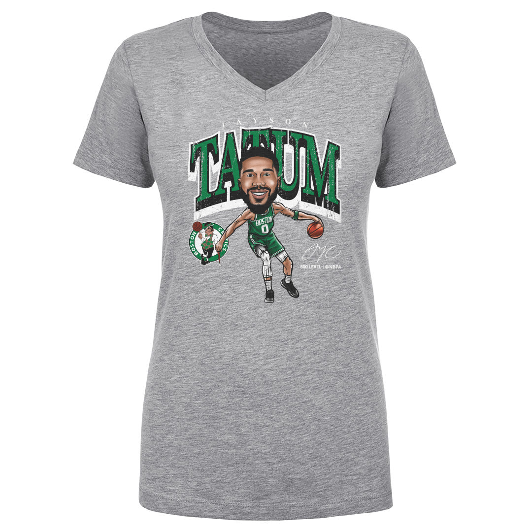 Jayson Tatum Boston Celtics Cartoon WHT
