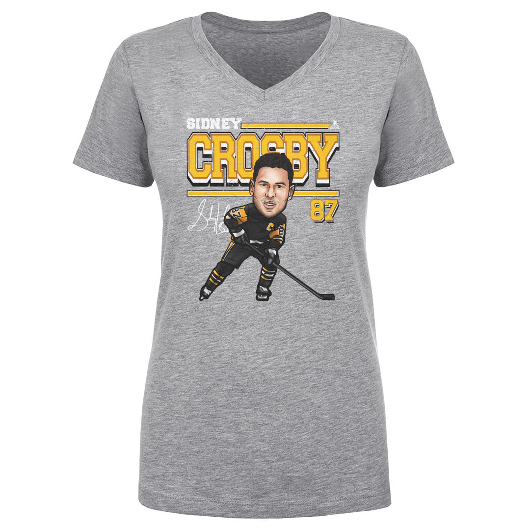Sidney Crosby Pittsburgh Cartoon WHT