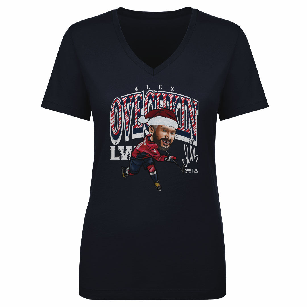 Alex Ovechkin Washington Cartoon Santa Hat WHT