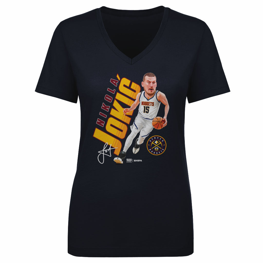 Nikola Jokic Denver Nuggets Caricature WHT