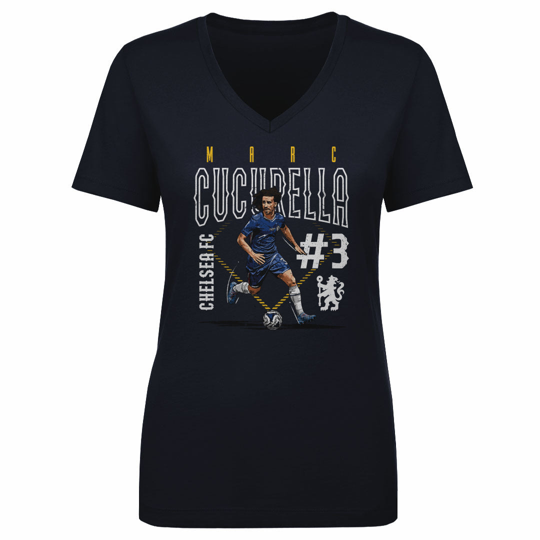 Marc Cucurella Chelsea FC Outline Number WHT