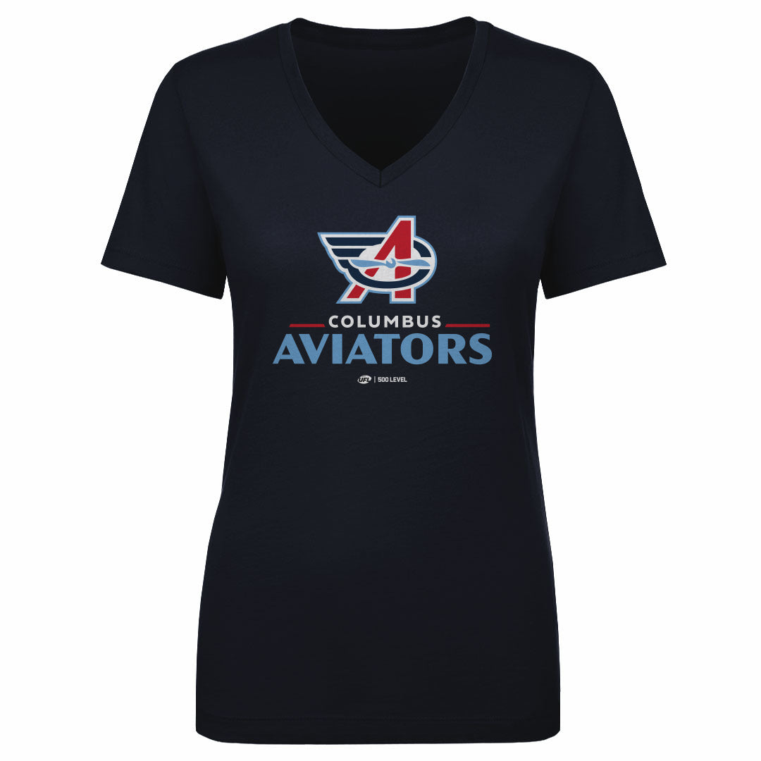 Columbus Aviators Primary Logo WHT