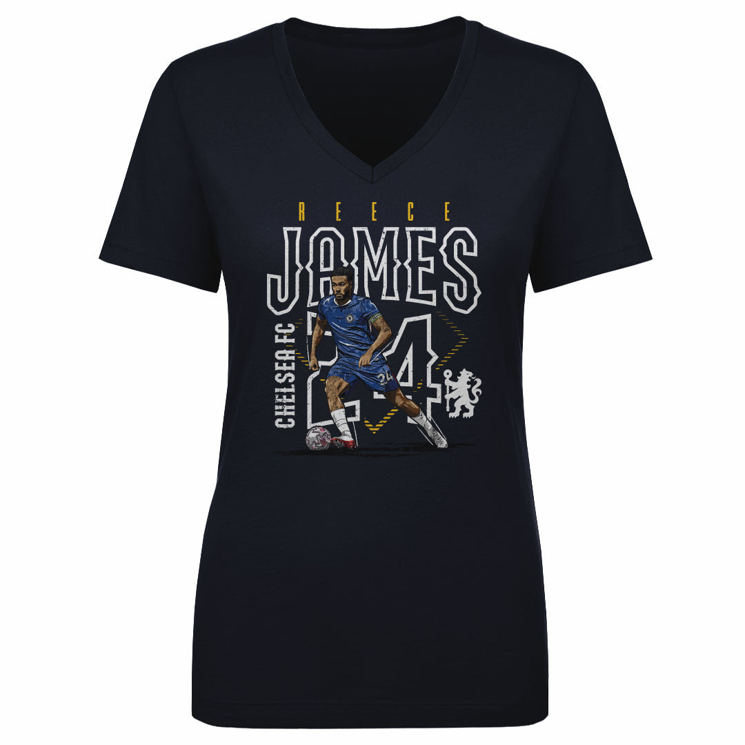 Reece James Chelsea FC Outline Number WHT