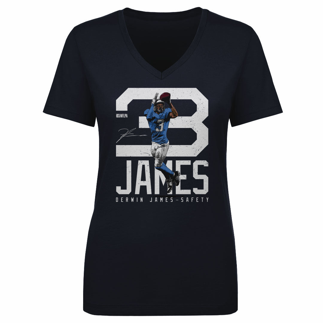 Derwin James Los Angeles C Bold Number WHT