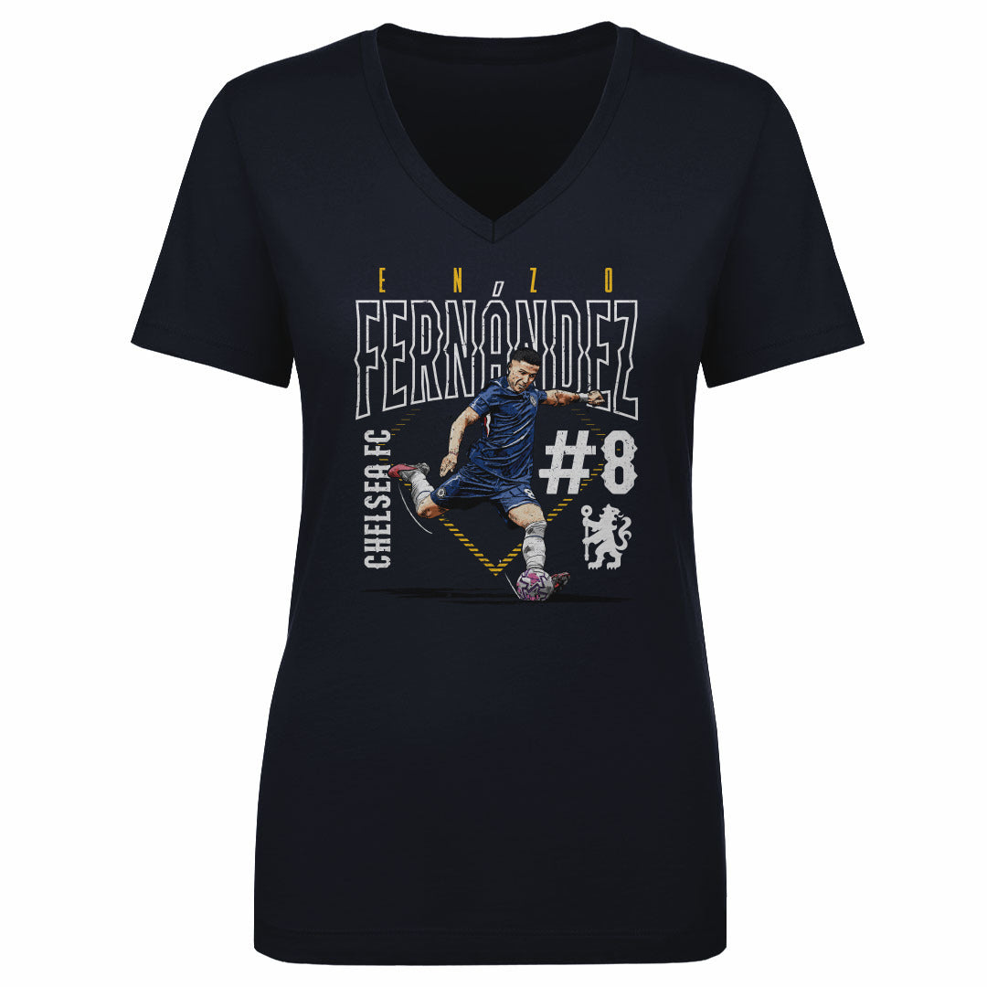 Enzo Fernandez Chelsea FC Outline Number WHT
