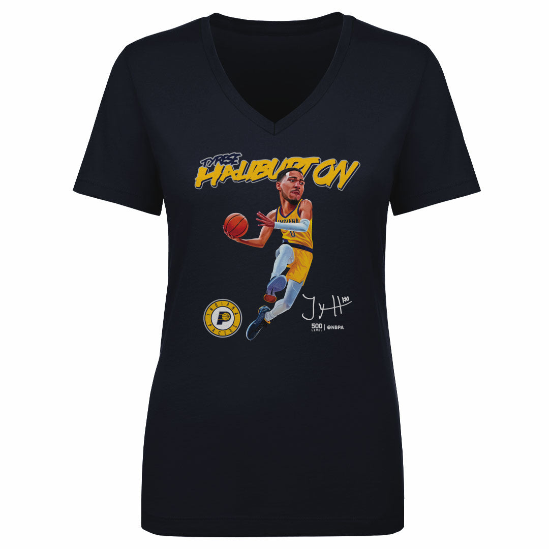 Tyrese Haliburton Indiana Pacers Caricature WHT