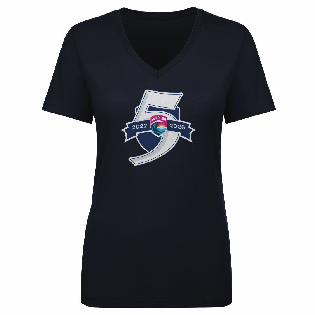 San Diego Wave FC 5 Seasons Logo WHT