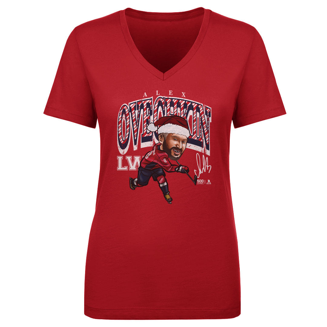 Alex Ovechkin Washington Cartoon Santa Hat WHT