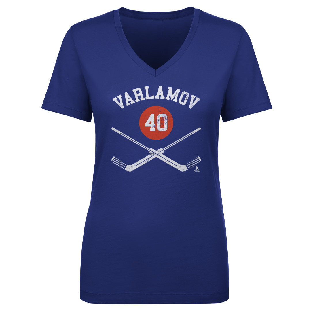 Semyon Varlamov New York I Goalie Sticks WHT
