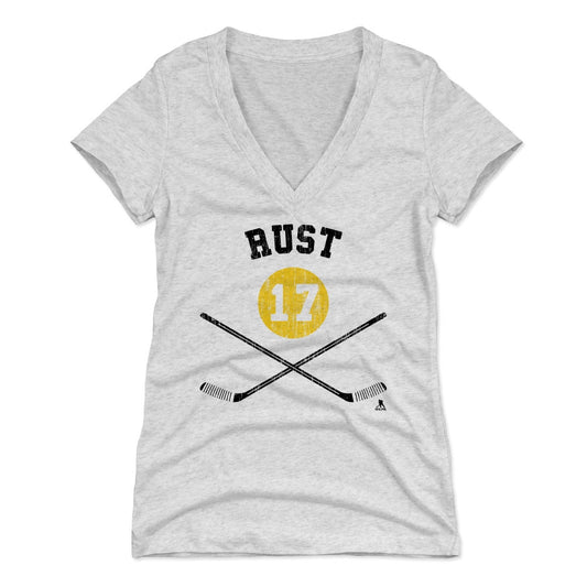 Bryan Rust Sticks K Womens V-Neck T Shirt 500 Level Officially Licensed Fan Gear