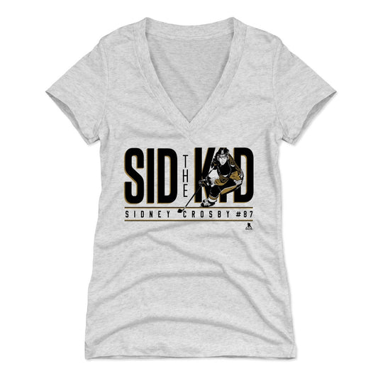 Sidney Crosby Shadow K Womens V-Neck T Shirt 500 Level Officially Licensed Fan Gear