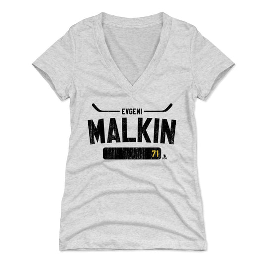 Evgeni Malkin Athletic K Womens V-Neck T Shirt 500 Level Officially Licensed Fan Gear