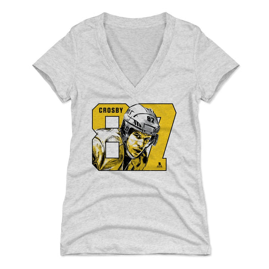 Sidney Crosby Number Y Womens V-Neck T Shirt 500 Level Officially Licensed Fan Gear