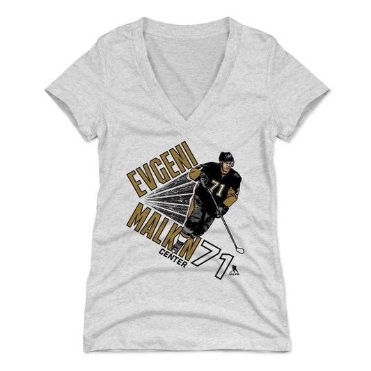Evgeni Malkin Point K Womens V-Neck T Shirt 500 Level Officially Licensed Fan Gear