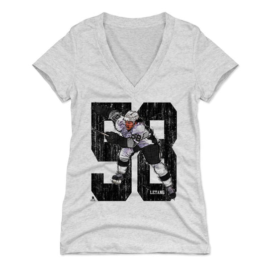 Kris Letang Sketch 58 K Womens V-Neck T Shirt 500 Level Officially Licensed Fan Gear