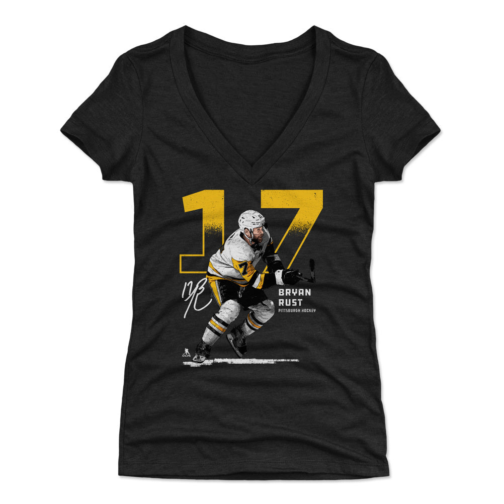 Bryan Rust Pittsburgh Outline WHT