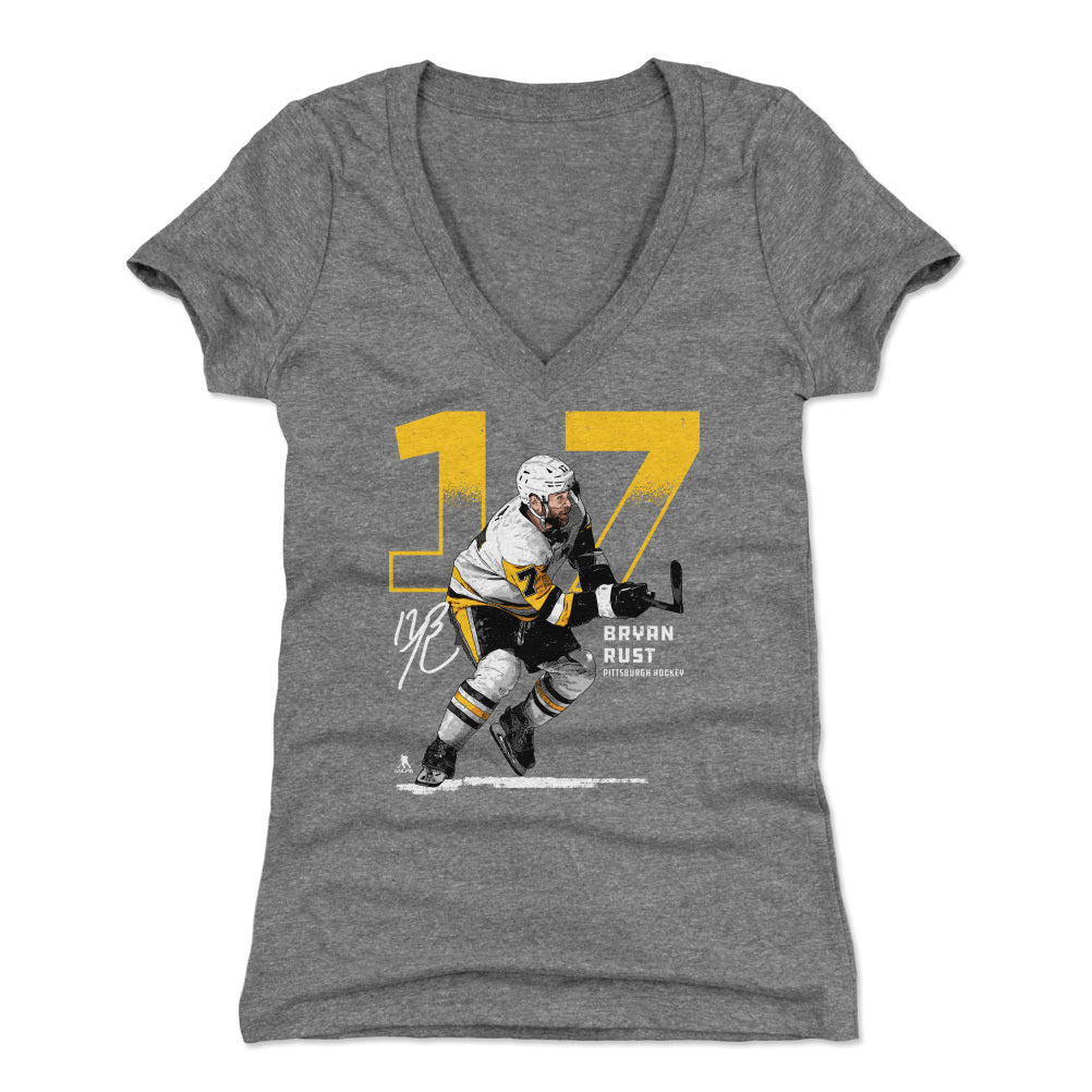 Bryan Rust Pittsburgh Outline WHT
