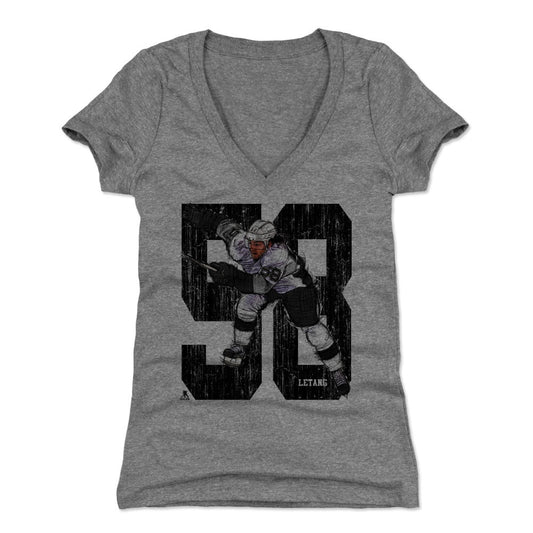 Kris Letang Sketch 58 K Womens V-Neck T Shirt 500 Level Officially Licensed Fan Gear