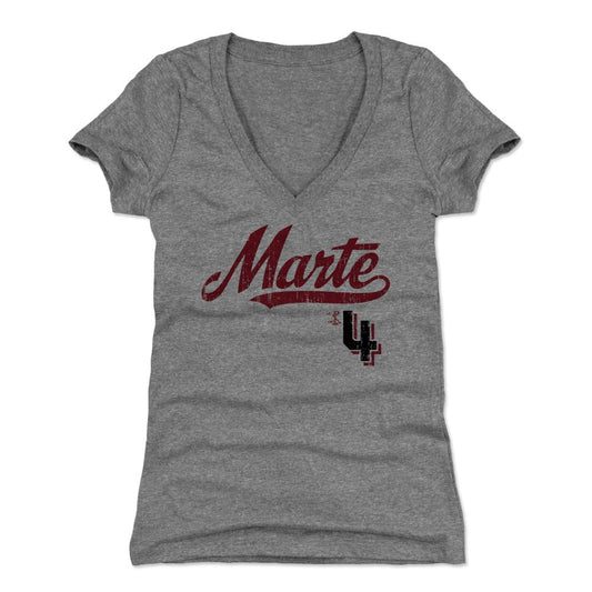 Ketel Marte Script Womens V-Neck T Shirt 500 Level Officially Licensed Fan Gear