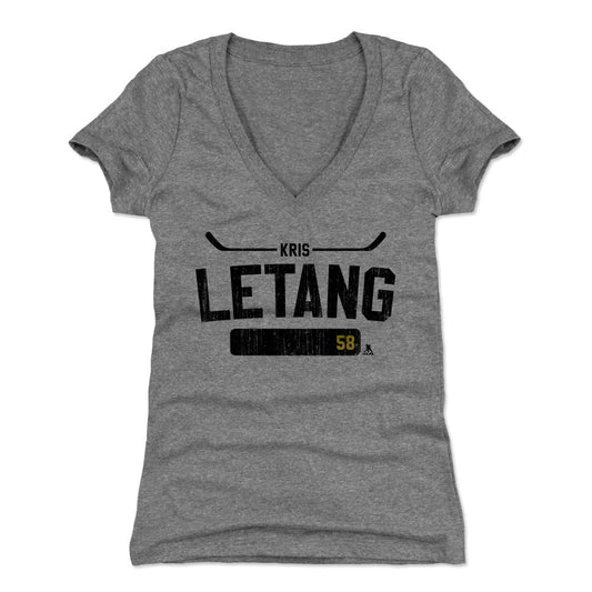 Kris Letang Athletic K Womens V-Neck T Shirt 500 Level Officially Licensed Fan Gear