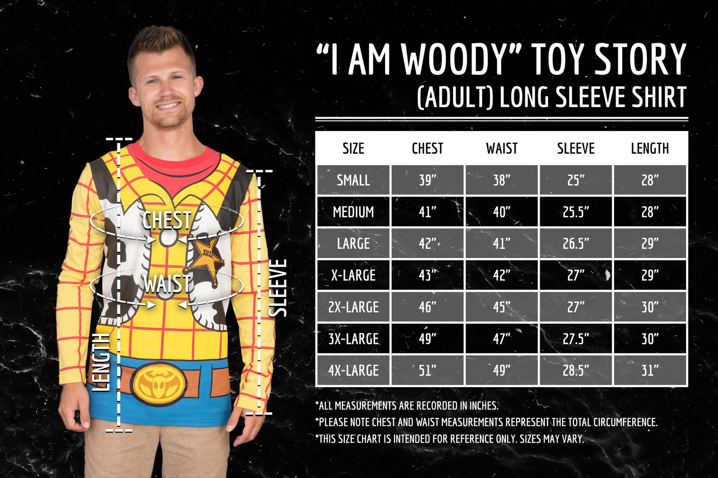Toy Story Sheriff Adult Long Sleeve Costume T Shirt