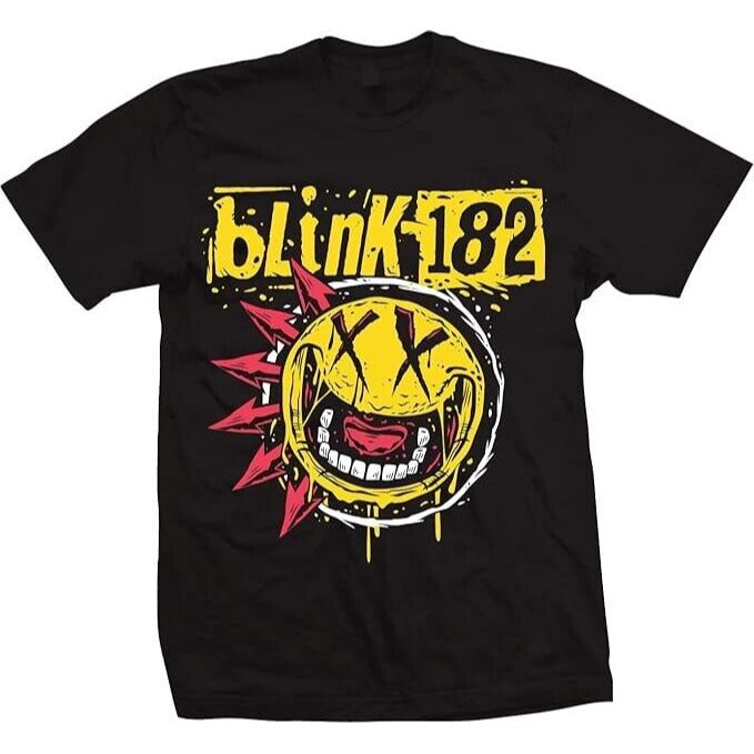Blink-182 Punk Six Arrow Smiley Official Mens T Shirt Black