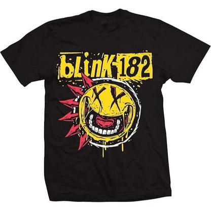 Blink-182 Punk Six Arrow Smiley Official Mens T Shirt Black