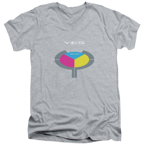 Yes 90125 Mens Slim Fit V-Neck T Shirt Athletic Heather