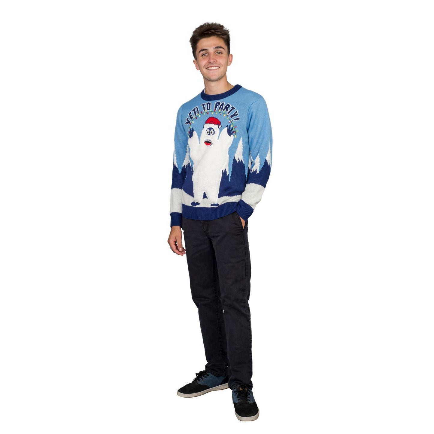 Yeti to Party Light up Ugly Christmas Sweater