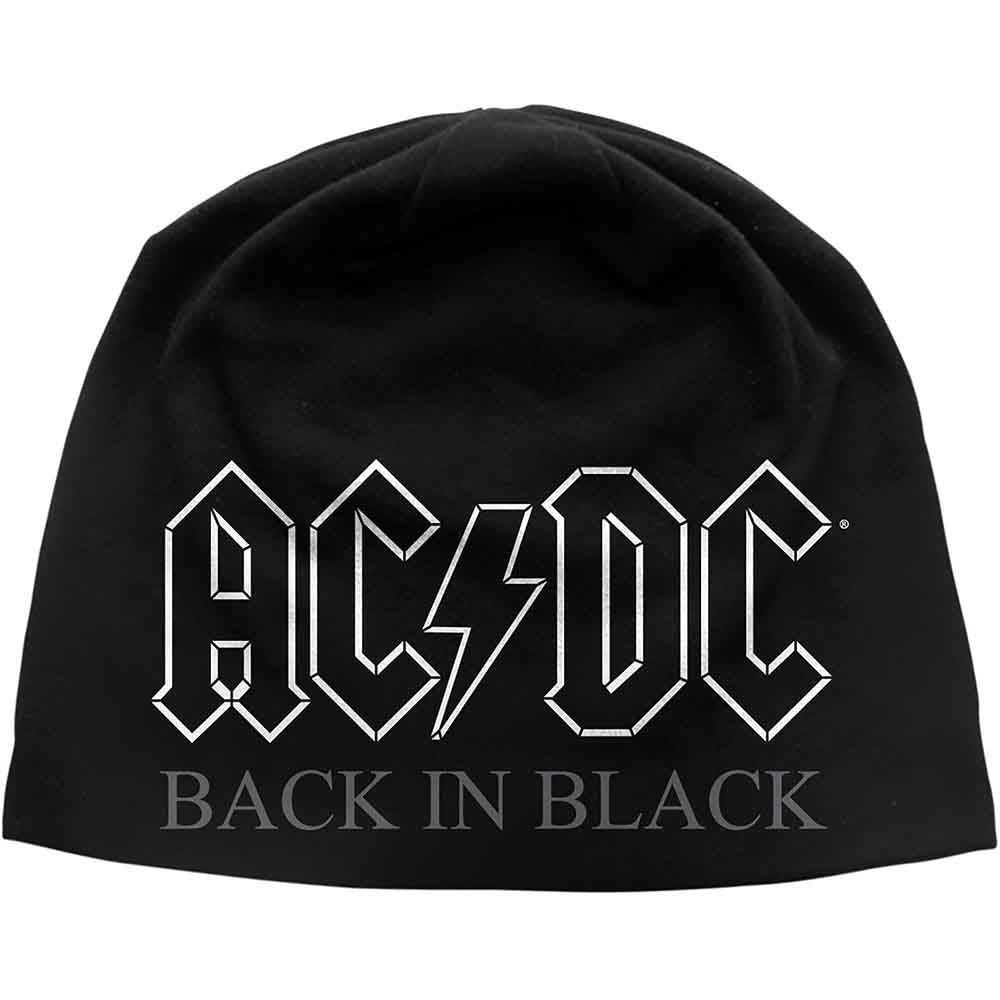 AC/DC Back in Black Beanie Hat Black