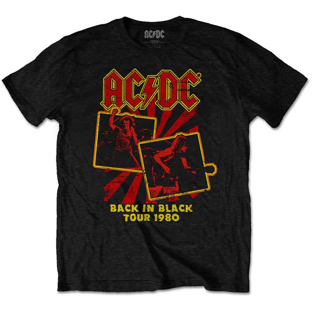 AC/DC Back in Black Tour 1980 Mens T Shirt
