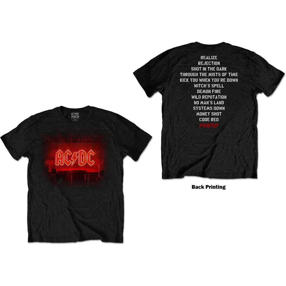 AC/DC Dark Stage/Track list Mens T Shirt