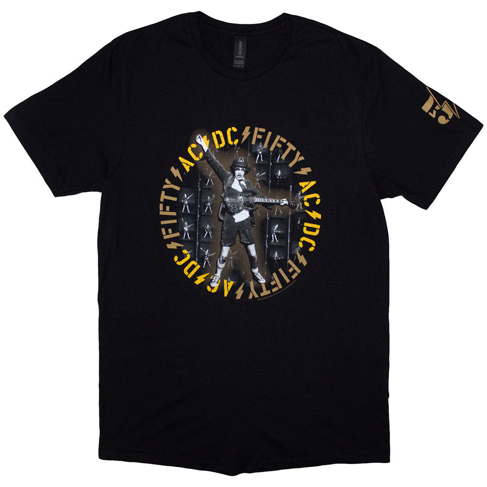 AC/DC Fifty Angus Repeat Mens T Shirt