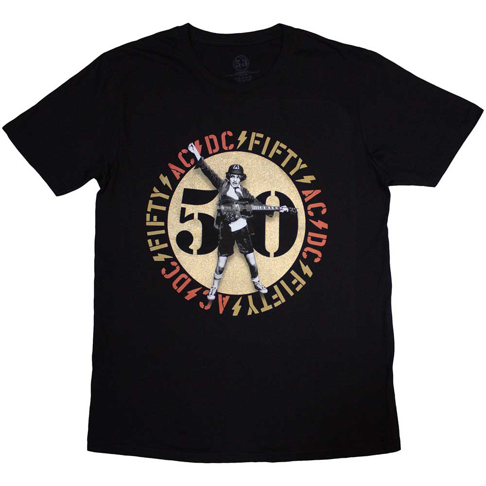 AC/DC Gold Emblem Mens T Shirt