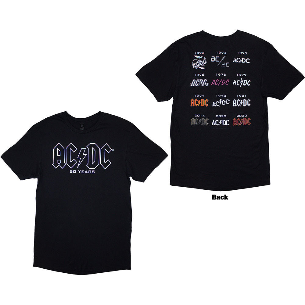 AC/DC History Logo Mens T Shirt