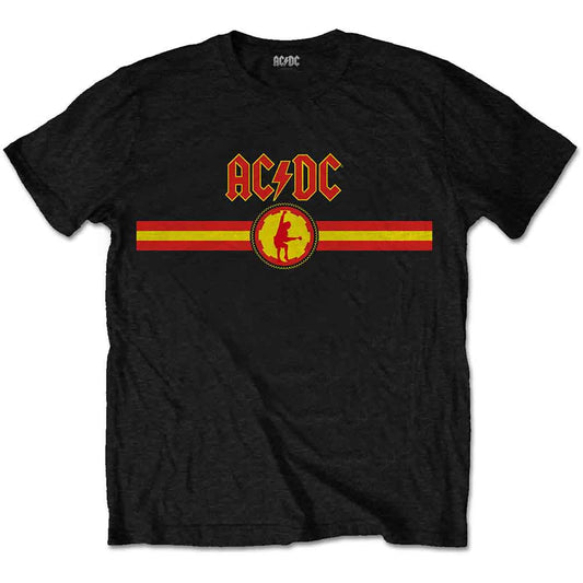 AC/DC Logo & Stripe Mens T Shirt