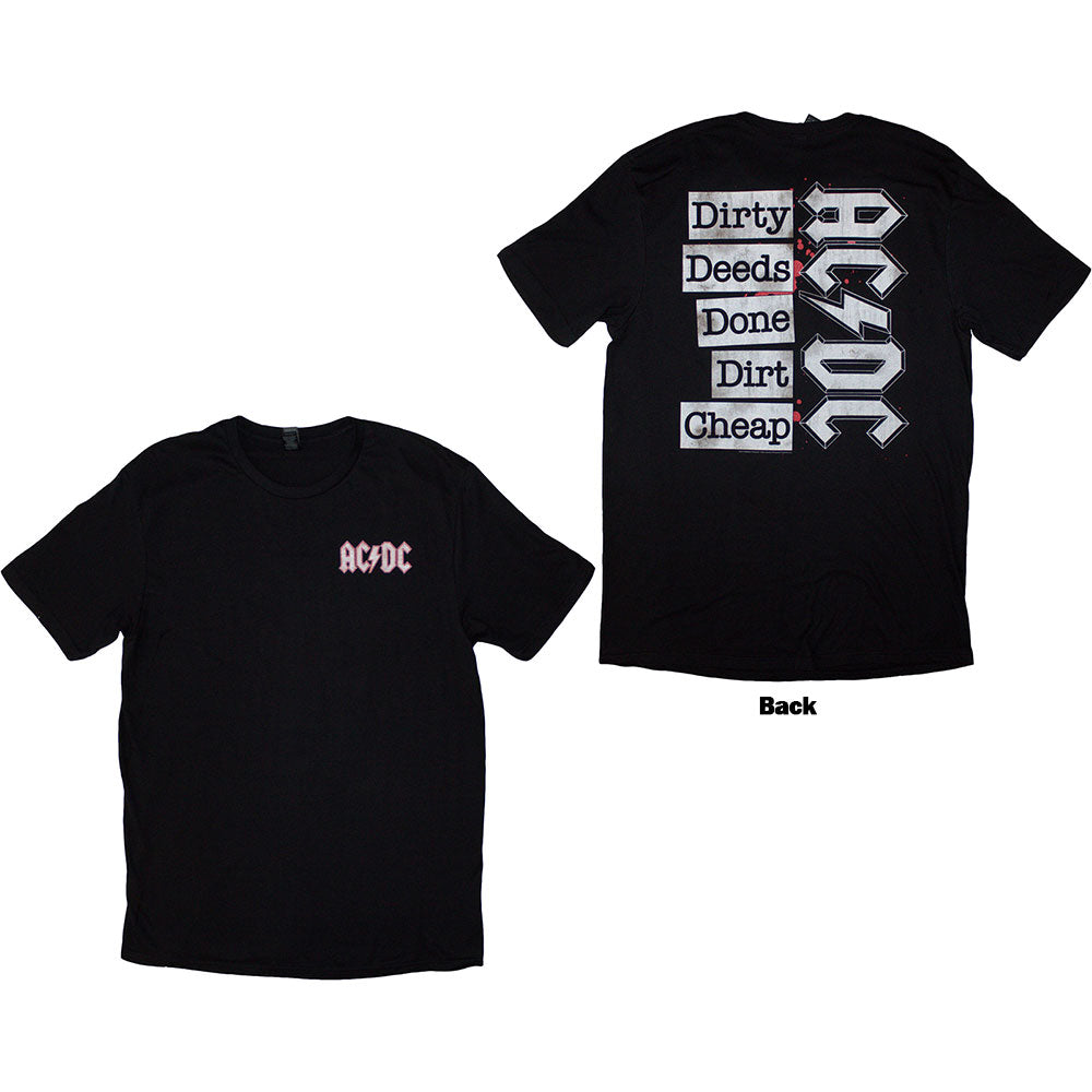 AC/DC Mini Logo / Dirty Deeds Mens T Shirt