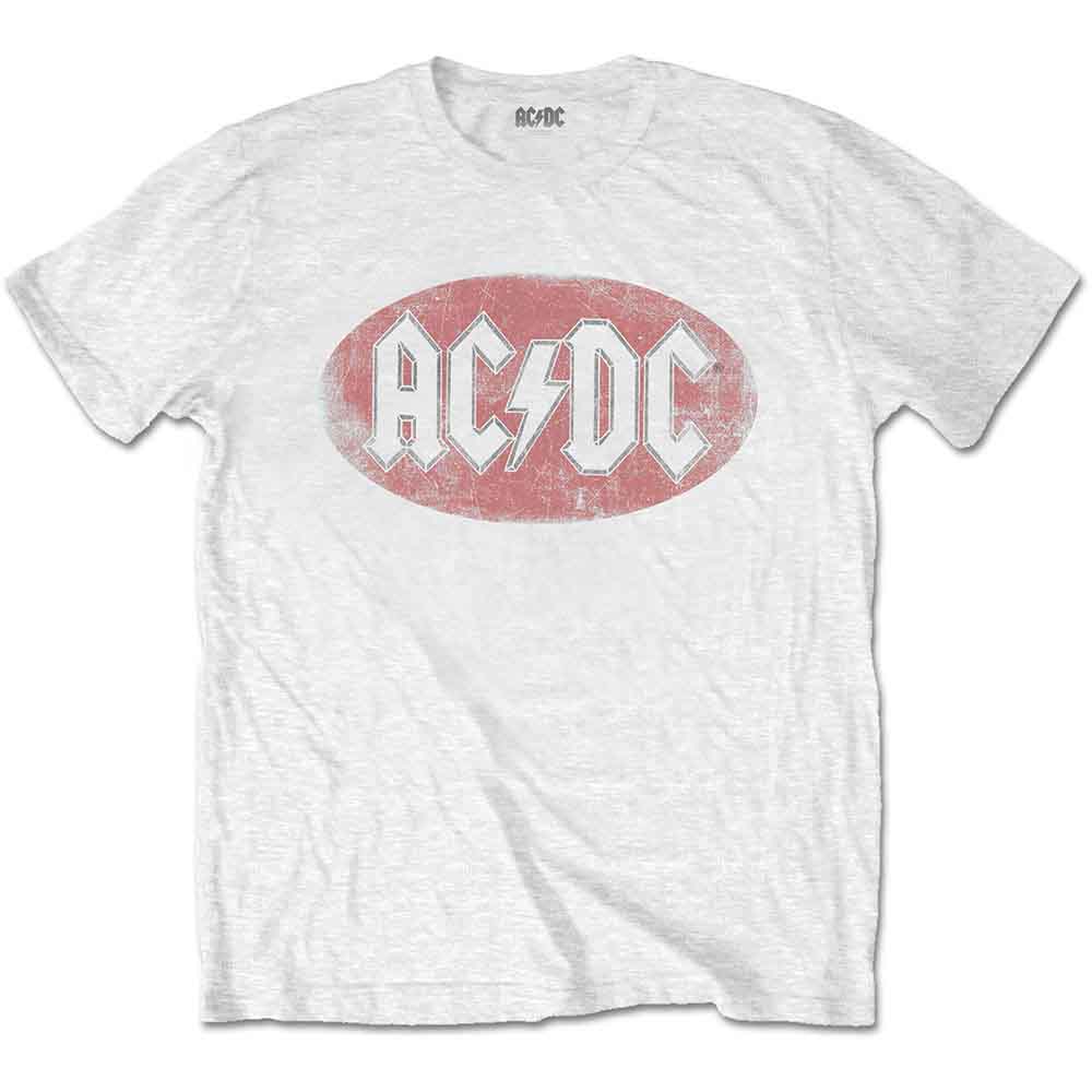 AC/DC Oval Logo Vintage Mens T Shirt