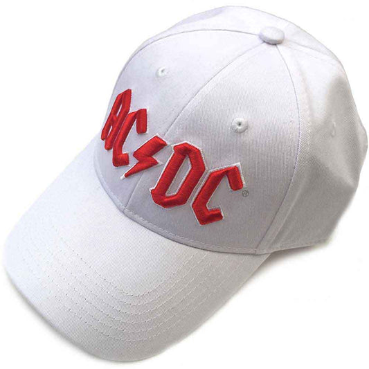 AC/DC Red Logo Hat White