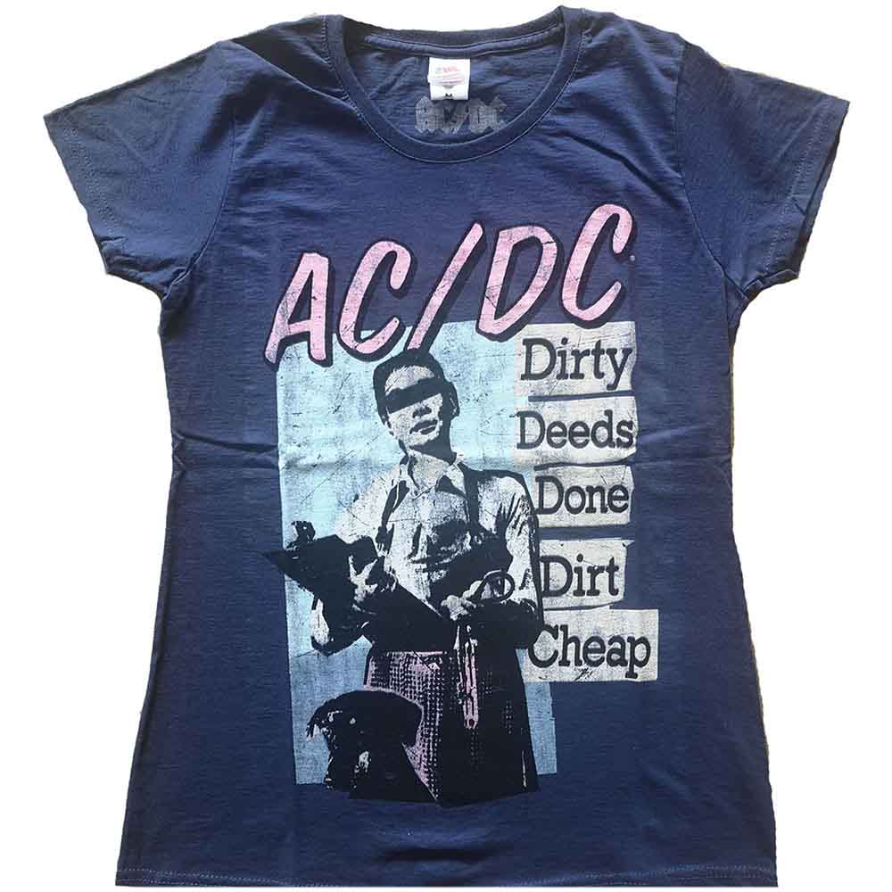 AC/DC Vintage DDDDC Womens T Shirt