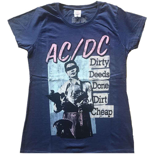 AC/DC Vintage DDDDC Womens T Shirt