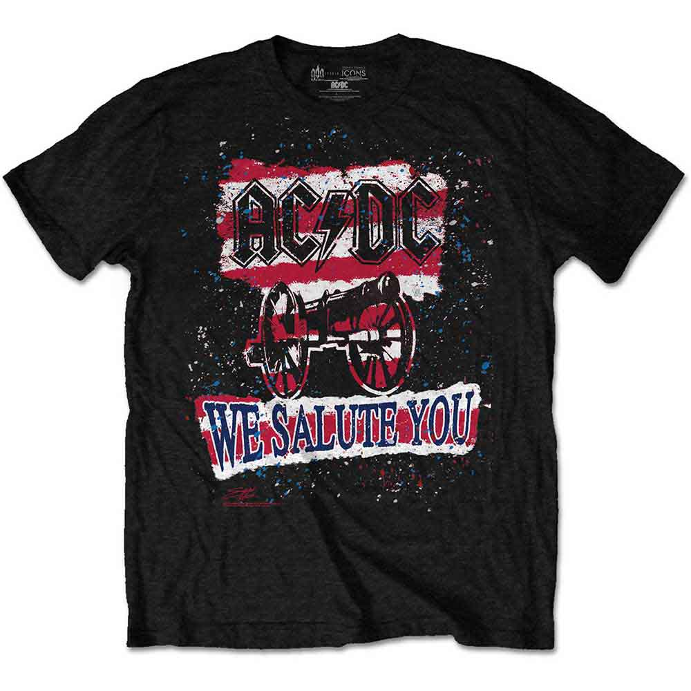 AC/DC We Salute You Stripe Mens T Shirt