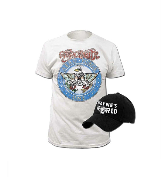 Adult Wayne's World T Shirt and Hat Costume Set