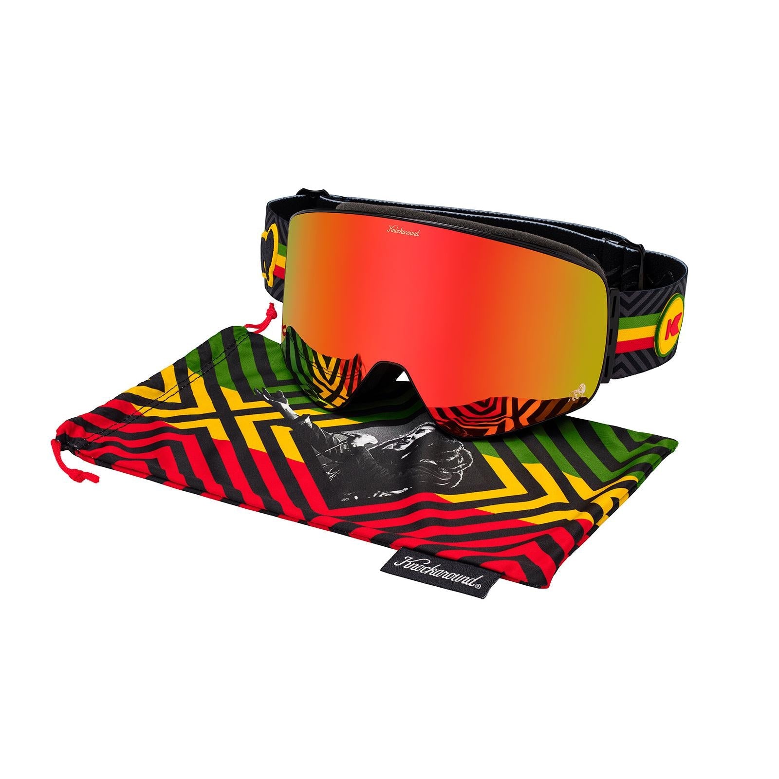 Bob Marley Slingshots Officially Licensed Knockaround Ski Snowboard Goggles