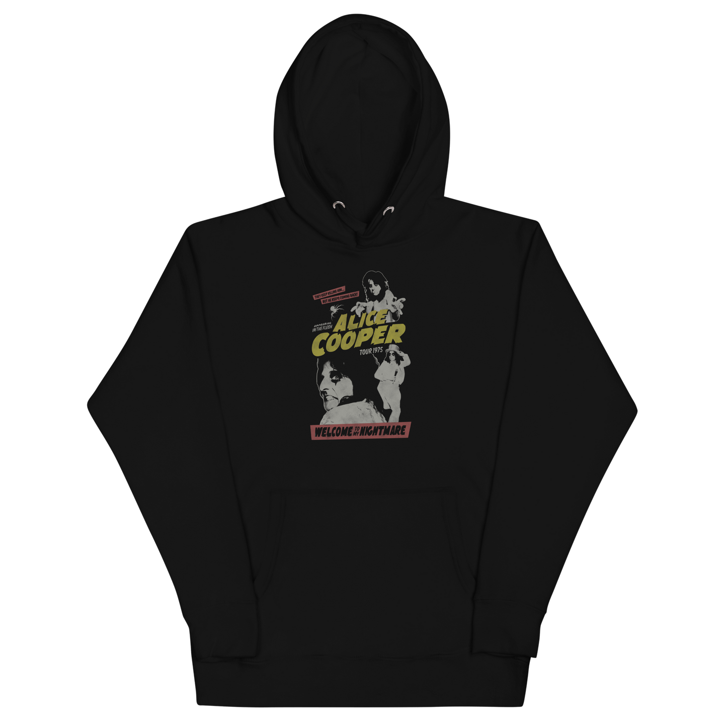 Alice Cooper - 1975 Tour Vintage Hoodie