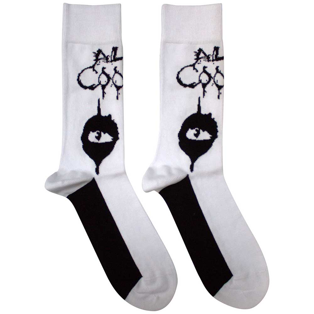 Alice Cooper Eyes Socks White